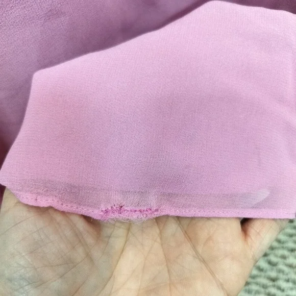 OC OC Silk Chiffon Beaded Dress Strappy Back Princess Y2K Fairy Whimsy Prom - Picture 11 of 16